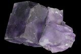 Lustrous Purple Cubic Fluorite Crystals - Morocco #80366-1
